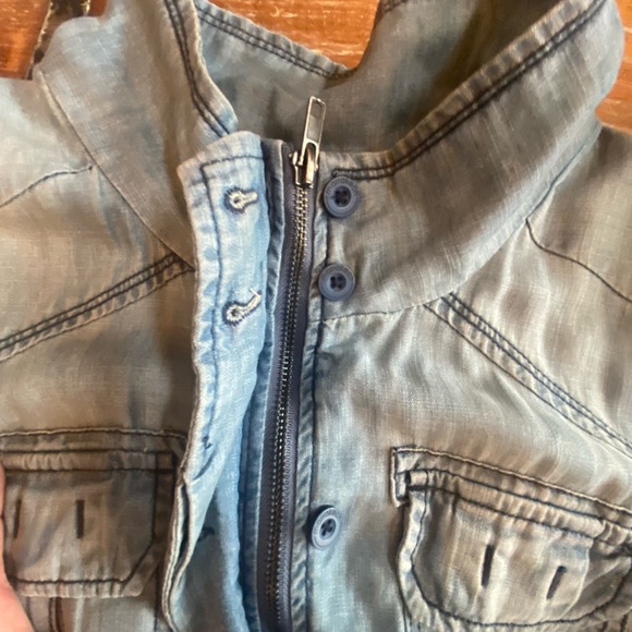 Chambray Jacket With Striped Lining by Marrakech - Picture 7 of 13